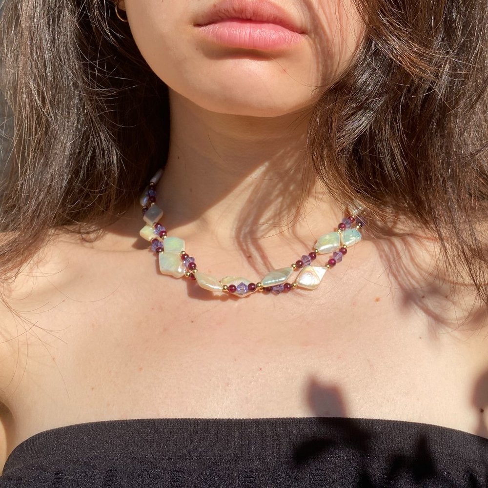Vintage 17 in. Gold Pearl Strand Necklace